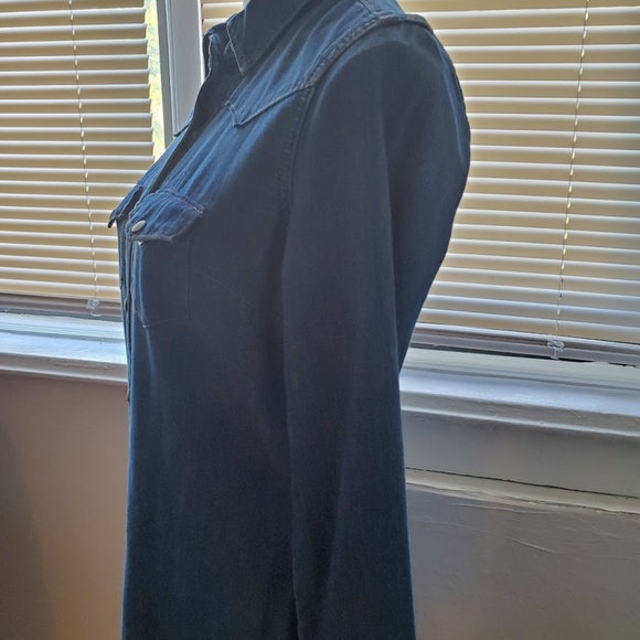NWOT Gap Vintage Denim Western Shirtdress - Picture 4 of 7